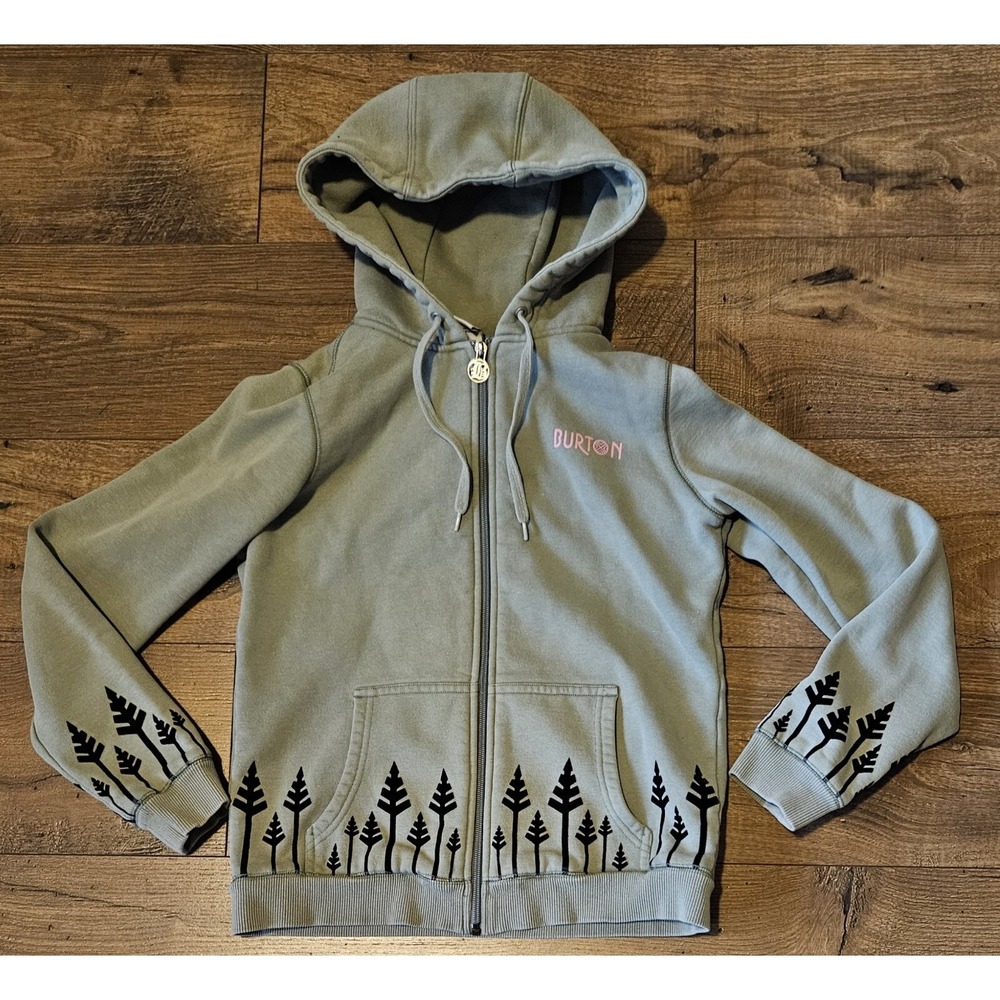 Burton Snowboard Hoodie Sweater , Women's Size Small, Green, Full Zip